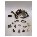 MISC. LOT-PENDANTS,CHARMS,BEADS ,ETC...