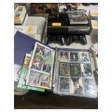 BINDER FULL OF MIXED SPORTS CARDS / BOX CUTOUTS
