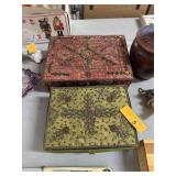 2PC LIDDED DECORATIVE BOXES / JEWELRY BOXES