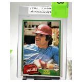 1982 TOPPS SIGNED PETE ROSE BASEBALL CARD NOTE