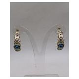 JTV OFF PARK CRYSTAL/ENAMEL PIERCED EARRINGS
