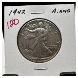 1942 WALKING LIBERTY SILVER HALF DOLLAR