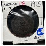 1915 MEXICO 5 CENTAVOS