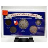 AMERICANA SERIES COIN SET BARBER SILVER HALF +