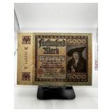 HIGH GRADE MARTIN LUTHER GERMAN 5000 MARK 1922