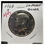 1968-S CH PROOF SILVER JFK HALF DOLLAR