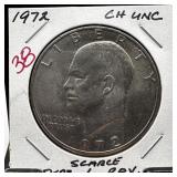 1972 UNC IKE DOLLAR W TYPE 1 REVERSE