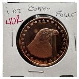 1 OZ COPPER BULLION ROUND EAGLE