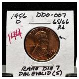 1956-D WHEAT PENNY CENT DDO-007 DOUBLE DIE