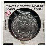 CONFEDERATE STATES RESTRIKE TOKEN