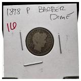 1898 BARBER SILVER DIME