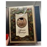 LOT OF FRANKLIN MIINT BRONZE MEDAL HOLIDAY CARDS