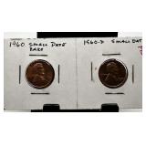 1960 LARGE & SMALL DATE MEMORIAL PENNIES CENTS