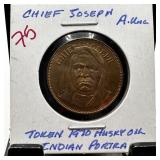 CHIEF JOSEPH 1970 HUSKY OIL TOKEN