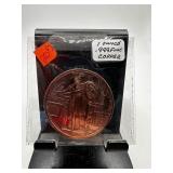1 OZ COPPER BULLION COIN STANDING LIBERTY