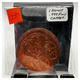 1 OZ COPPER BULLION COIN INDIAN HEAD