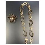 NECKLACE & MATCHING BROOCH LOT