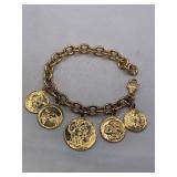 18K GEP CHARM BRACELET-ITALY
