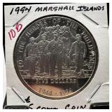 1994 MARSHALL ISLANDS $4 COMM COIN TOKEN