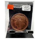 1 OZ COPPER BULLION ROUND MORGAN DOLLAR THEME