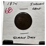 1874 INDIAN HEAD PENNY CENT