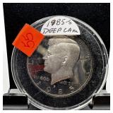 1985-S DEEP CAMEO JFK PROOF HALF DOLLAR