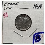 1939 MERCURY SILVER DIME