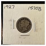 1927 MERCURY SILVER DIME