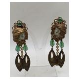 CAMEO CLIP ON EARRINGS-AS IS