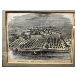 ANTIQUE ENGRAVING THE TEMPLE