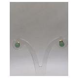 AVON JADEITE PIERCED EARRINGS