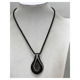 ART GLASS PENDANT NECKLACE