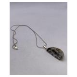 DRUZY GEODE AGATE PENDANT NECKLACE