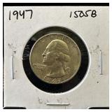 1947 WASHINGTON SILVER QUARTER