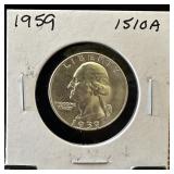 1959 WASHINGTON SILVER QUARTER