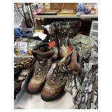 2 PAIRS OF HUNTING BOOTS / SHOES