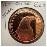 1 OZ COPPER BULLION ROUND EAGLE