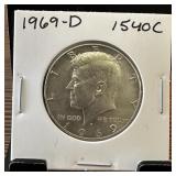 1969-D JFK SILVER HALF DOLLAR