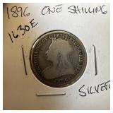 1896 SILVER ONE 1 SHILLING