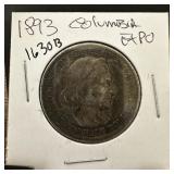 1893 COLUMBIAN SILVER HALF DOLLAR