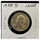 1958-D WASHINGTON SILVER QUARTER