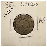 1882 SHIELD NICKEL