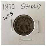 1872 SHIELD NICKEL