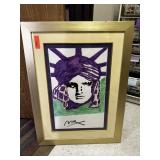 ORIGINAL PETER MAX LIBERTY DRAWING MARKER ON PAPER