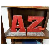 LARGE A Z BOOKENDS