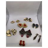 CLIP ON EARRING LOT OF 8