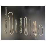 PEARLESQUE NECKLACE LOT OF 8