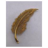 SIGNED MONET LARGE LEAF BROOCH