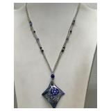 ART GLASS PENDANT NECKLACE