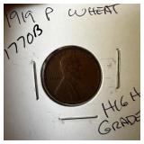 1919 WHEAT PENNY CENT HIGH GRADE